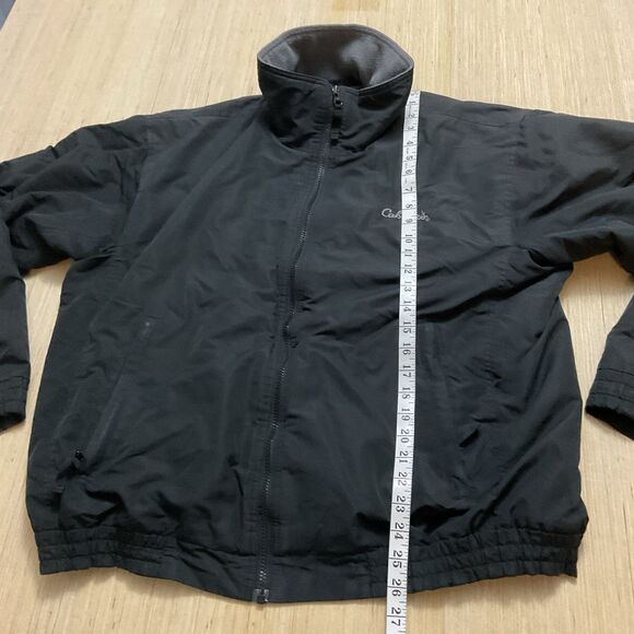 Cabelas Jacket Men’s XL Fleece Lined  Jacket Black Full Zip Soft Shell Cabela - Picture 4 of 8